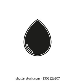 vector water drop illustration, nature rain symbol isolated