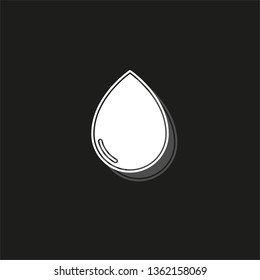 vector water drop illustration, nature rain symbol isolated