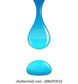 vector water drop isolated on white background