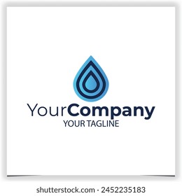 Vector water drop logo design template