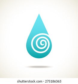 Vector water drop. Logo design template. Simple illustration for print, web