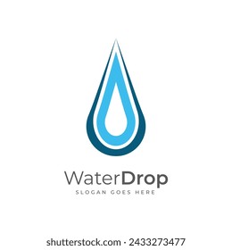 vector water drop logo icon design template  