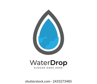vector water drop logo icon design template  