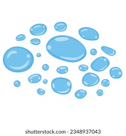vector water drop logos collection for companies in flat style