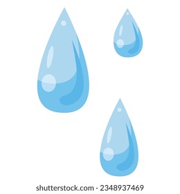 Vektorwassertropflogos-Kollektion für Unternehmen in flachem Stil