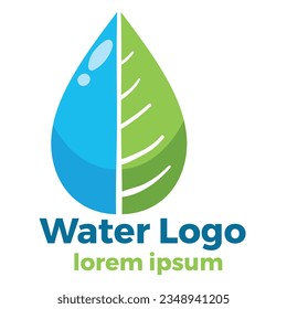 vector water drop logos collection for companies in flat style