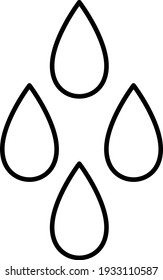 Vector Water drop Outline Icon Design

