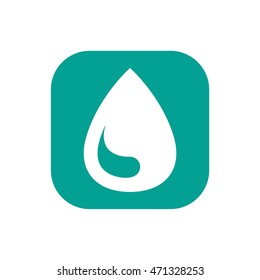 Vector Water drop. For shopping center / sanitary / hygiene / web. Abstract symbol.  Isolated on white. Illustration.