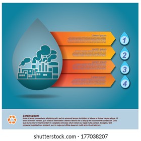 vector of water drop,info graphic design