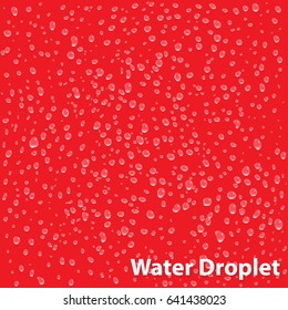 Vector Water Droplet on Red Background | EPS10 Vector