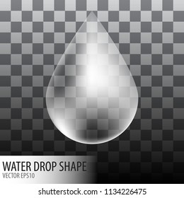 Vector water droplets on a transparent background.
