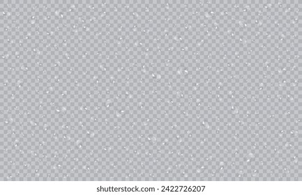 Vector water droplets. PNG droplets, condensation on glass, on various surfaces. Realistic droplets on a transparent isolated background. PNG.