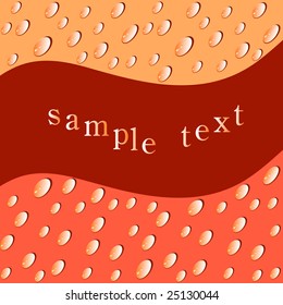 Vector water drops banner