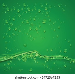 Vektorgrafik Wassertropfen Grüner Hintergrund