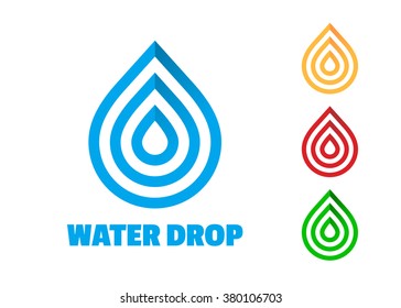 Vector Water Drops Icon Set