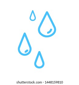 vector water drops illustration, nature icon - water raindrops