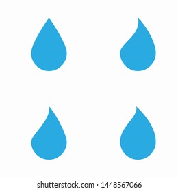 vector water drops illustration, nature icon - water raindrops