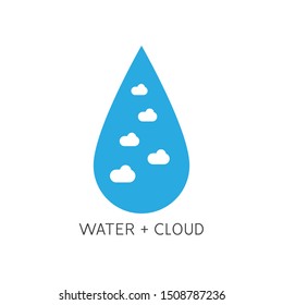 vector water drops illustration, nature icon, raindrops logo