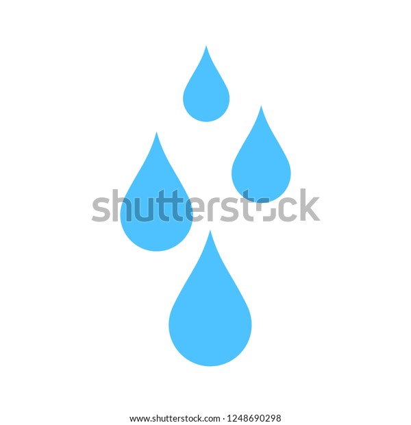 vector water drops illustration, nature icon -\
water raindrops
