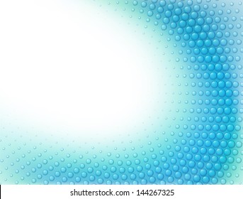 A água vetorial cai sobre o plano de fundo da onda azul.