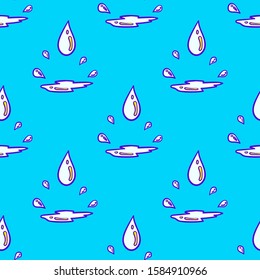 vector water drops on the floor 