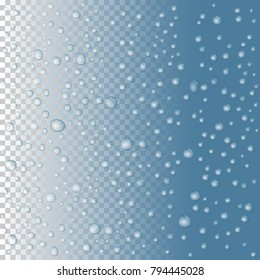 vector Water drops on glass. rain drops.