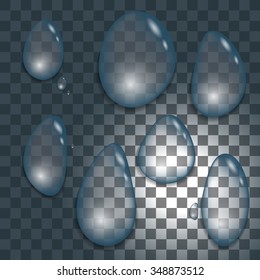 Vector water drops. Stock vector.