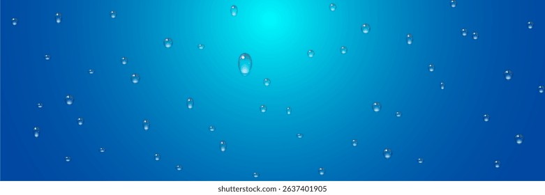 Vector water drops.Realistic raindrops.Bubbles, rain, water.EPS 10.