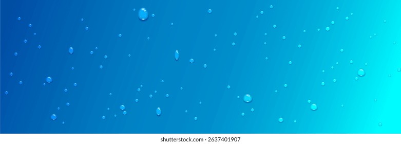 Vector water drops.Realistic raindrops.Bubbles, rain, water.EPS 10.