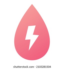 Vector Water Energy Glyph Gradient Icon Design
