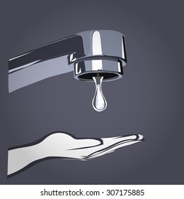 Vector water faucet
