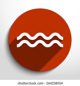 Vector water flat icon illustration.
