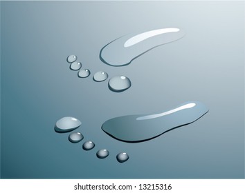 Vector Of Water Footprint