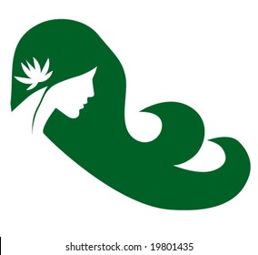 vector water girl