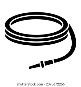 Vector Water Hose Glyph Icon Design
