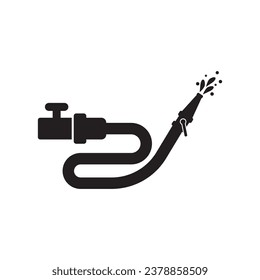 Vector water hose icon logo vector design template