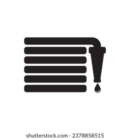 Plantilla de diseño de vectores de icono de manguera de agua