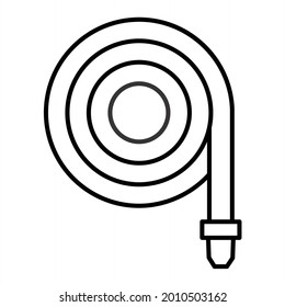 Vector Water Hose Outline Icon Design

