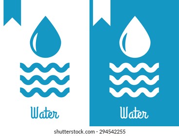 Vector Water  Icon  and logo 