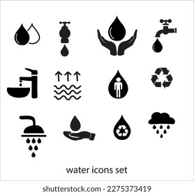 conjunto de iconos de vector de agua
