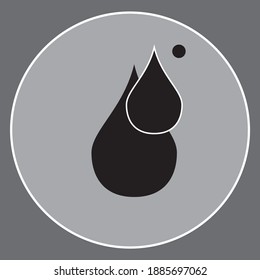 Vector water icons set on black background.