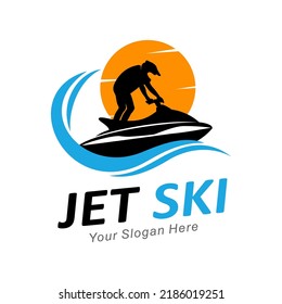 vector water jet ski sport logo