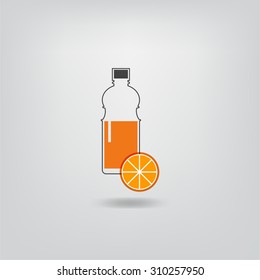 Vector with water and juices