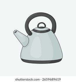 modelo de ilustração de chaleira de água vetorial