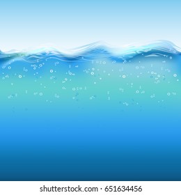 Vector Water Layer Waves Bubbles Made Stock Vector (Royalty Free ...