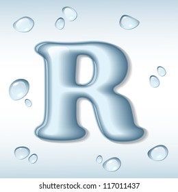 Vector water letter