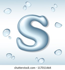 Vector water letter