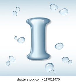 Vector water letter