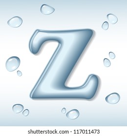 Vector water letter
