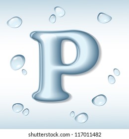 Vector water letter